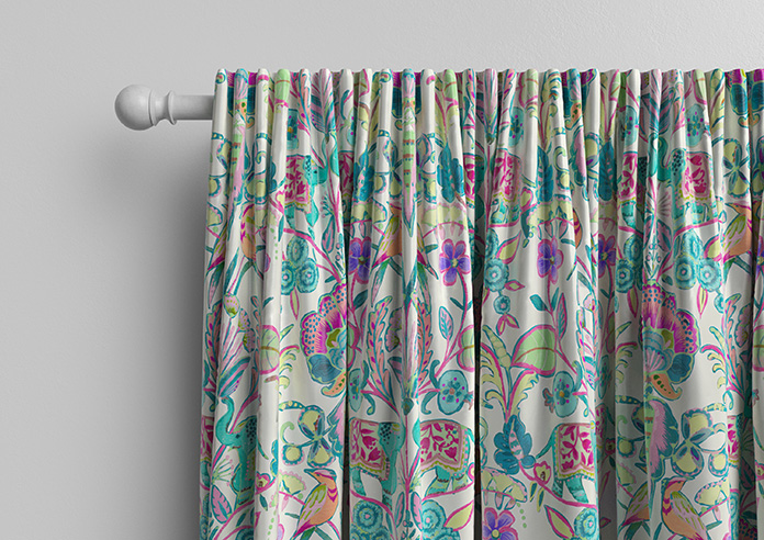 Bangalore Faux Silk, Turquoise - Made to Measure Curtain - Image 10